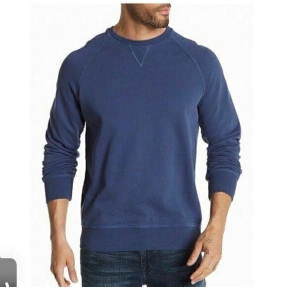 Slate & Stone Sweater Isaac Crewneck Blue Pullover Sweatshirt Sweater Mens large - Picture 1 of 9